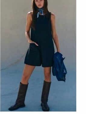 Free People Elliot Sleeveless Romper in Black